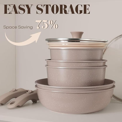 SODAY 15Pcs Pots and Pans Set Non Stick, Cookware Sets - Image 5