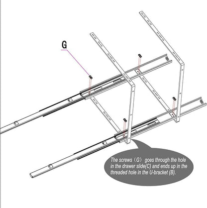 OCG 2 Tier Pull Out Cabinet Organizer, Pull Out Shelves - Image 6