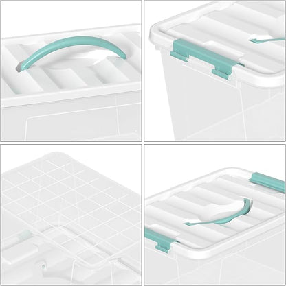 Xyskin 6 Pack 14 Quart Stackable Plastic Storage Bins - Image 3