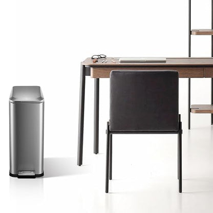 13.2 Gallon / 50L Kitchen Trash Can, Slim Stainless Steel Garbage Can - Image 6