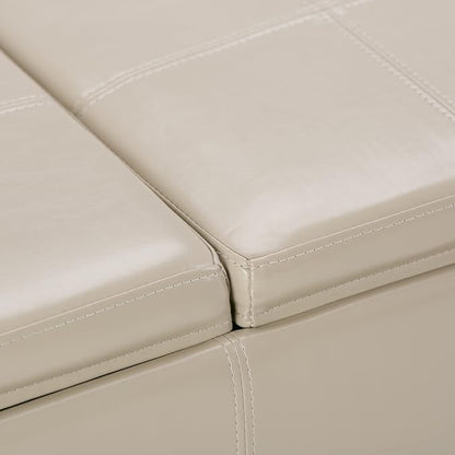 SIMPLIHOME Avalon 42 inch Wide Contemporary Rectangle Storage Ottoman in Satin - Image 10