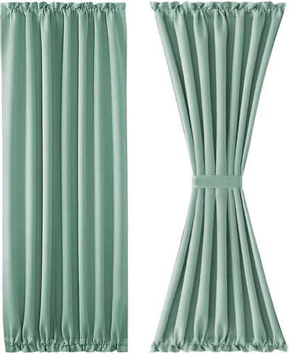 DWCN French Door Curtains – Rod Pocket Thermal Blackout Curtain - Image 7