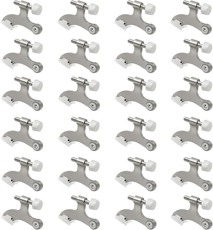 24 Pack Hinge Pin Brushed Nickel Door Stopper, Adjustable Heavy Duty Hinge Pin by SUNTAI