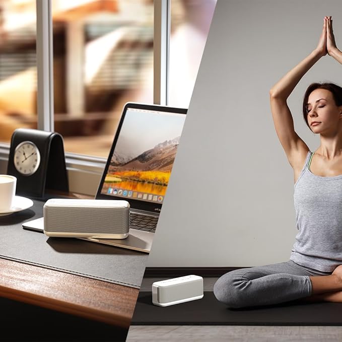 OnLyee White Noise Sound Machine with Bluetooth Speaker, 15 Soothing Sounds, Office Privacy & Noise Canceling, 3000mAh Rechargeable Battery, Auto-Off Timer & 8-Level Volume– Ideal for Baby