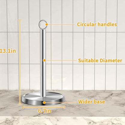 Paper Towel Holder Countertop, Stainless Steel, Weighted Base, Paper Towel - Image 7