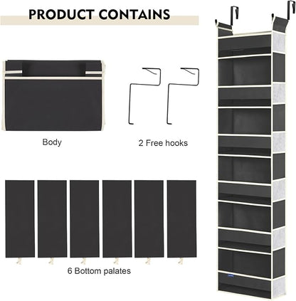 Over The Door Hanging Organizer 6-Shelves and 12 Side Pockets, Over The Door - Image 7