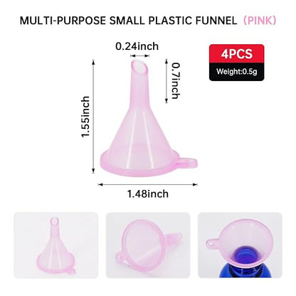 Mini Funnel 4-Pack for Lab Bottles, Sand Art, Essential Oil, Recreational - Image 2