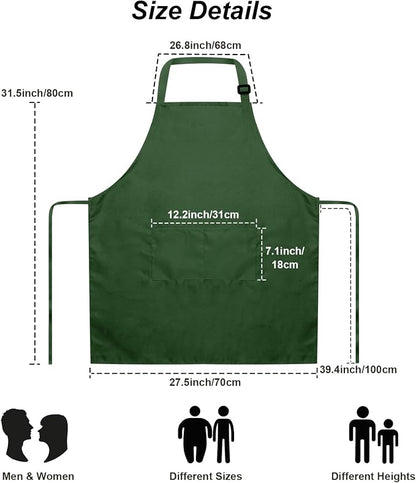15 Pcs Adult Aprons Bulk with Pockets Adjustable Bib Chef Apron - Image 5