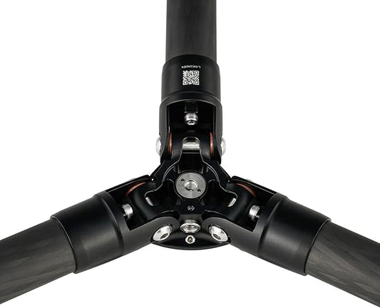 Leofoto 60" Lightweight Carbon Fiber Travel Tripod, Professional Compact Tripod for Camera DSLR Video, Max Load 44Lbs/20KG (LS-365CX)