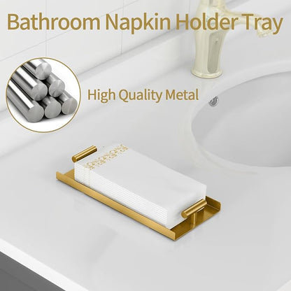 STWWO Napkin Holder for Bathroom, Guest Towel Holder Tray for Bathroom - Image 2