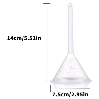 Plastic Funnel Set, 100mm x 2, 75mm x 2, 50mm x 2 - Image 2