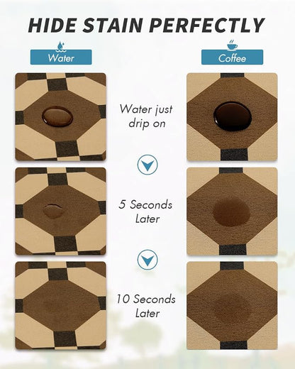 AMOAMI Coffee Mat Hide Stain Rubber Backed Absorbent Dish Drying Mat - Image 2