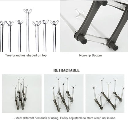 Marbrasse Retractable Cup Drying Rack, Drinking Glass and Sports Bottle Drainer - Image 3