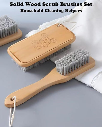 Scrub Cleaning Brush for Stains -Wood Handle Scrubbing Brushes, Cleaning - Image 6