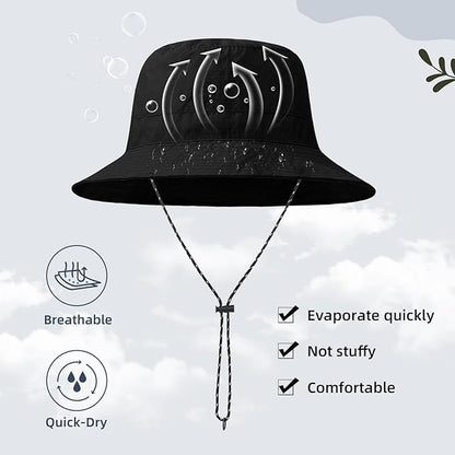 Durio Waterproof Bucket Hats for Woman UPF 50+ Sun Hat UV Protection Packable Rain Hats for Women Lightweight Hiking Hat