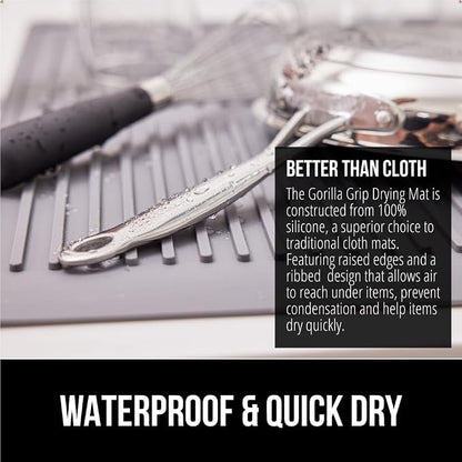 GORILLA GRIP 100% BPA-Free Patented Silicone Dish Drying Mat - Image 3