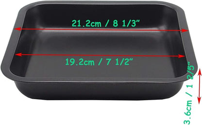 2pcs Mini Baking Pans 8 X 8 Inch Square Cake Pan Bread Pan Nonstick Heavy - Image 2