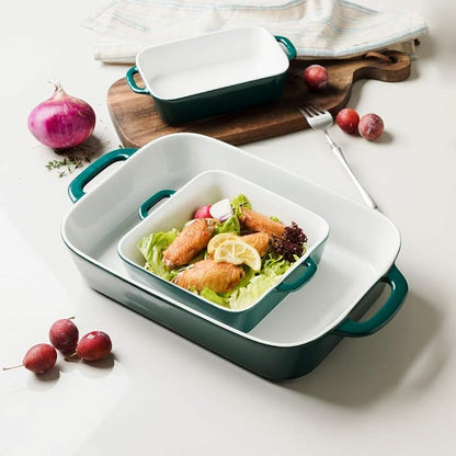 Sweejar Ceramic Bakeware Set, Rectangular Baking Dish - Image 4