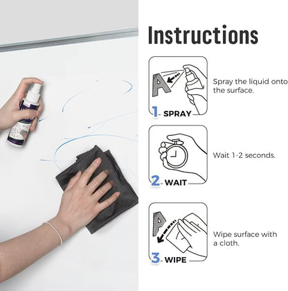 loukin Non-Toxic Whiteboard Cleaner, 8.5 fl oz Dry Erase Board Cleaner - Image 6