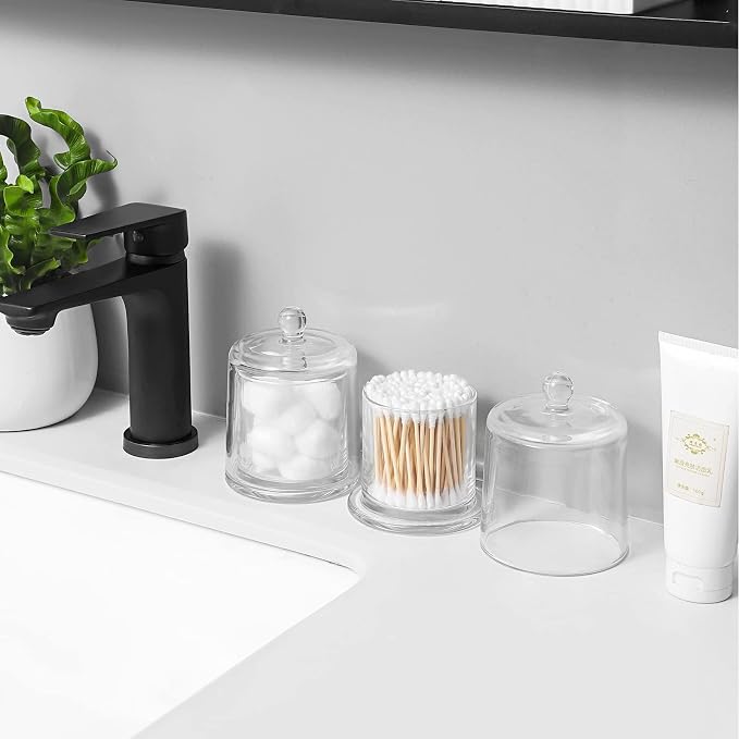 Qtip Holder Thick Glass Apothecary Jars - Image 3