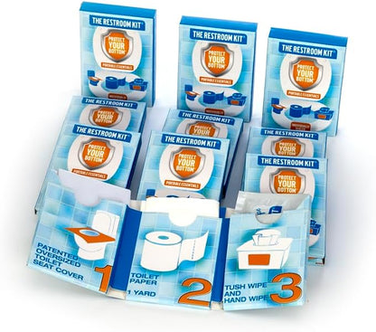 The Restroom Kit Great for travel Portable Disposable Oversized Toilet Seat by THERESTROOMKIT