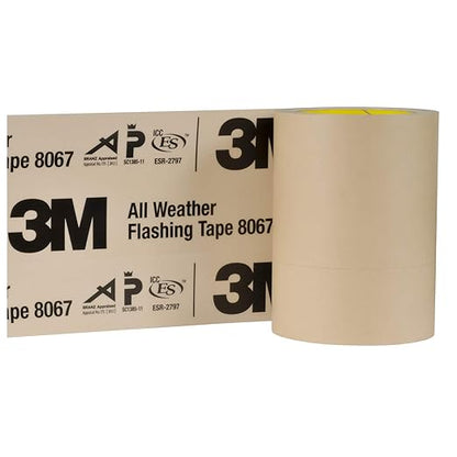 3M All Weather Flashing Tape 8067, 6 in x 75 ft, 1 Roll, Adhesive Backed Split by 3MIndustrial