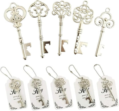 WODEGIFT 50pcs Vintage Skeleton Key Bottle Opener, Bridal Shower Favors - Image 2