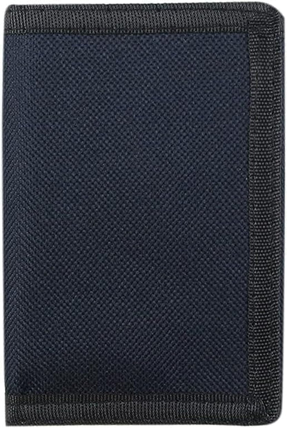 NEICY RFID Blocking Canvas Wallet for Men and Women - Camo Trifold Outdoor Sports Wallets with Magic Sticker for Teen Kids (Black Set)