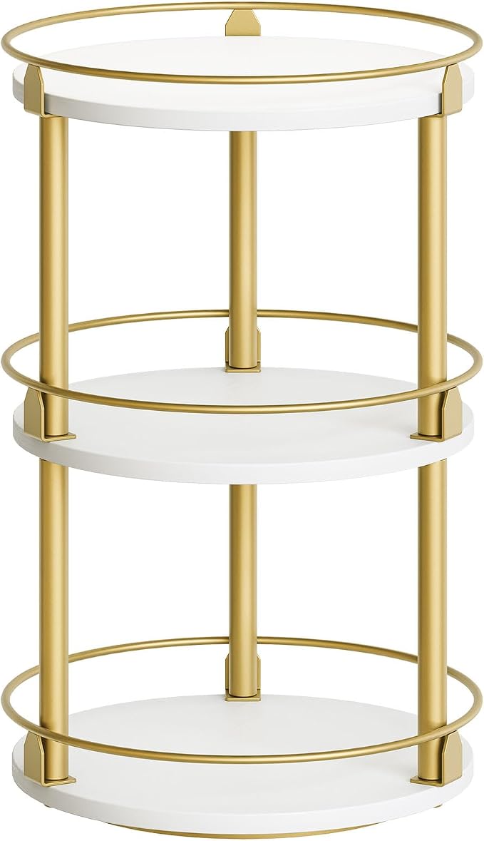 Yatiney 3-Tier Lazy Susan, Rotating Spice Rack, Spinning Organizer, Industrial by Yatiney