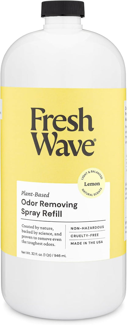 Fresh Wave Lemon Scent Odor Eliminator Spray & Air Freshener Refill, 32 fl. oz. by FreshWave