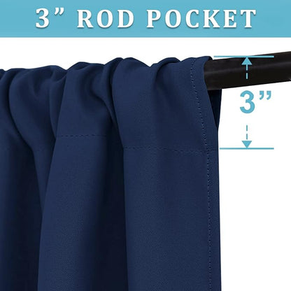 RYB HOME Blackout Curtains for Kitchen, Over Sink Privacy Curtains Window Decor - Image 3