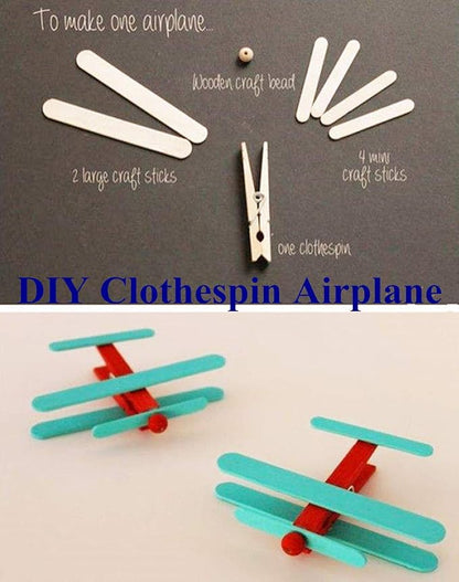 DurReus 50 Pieces DIY Mini Color Wooden Clothespins Home Decoration Hanging - Image 9