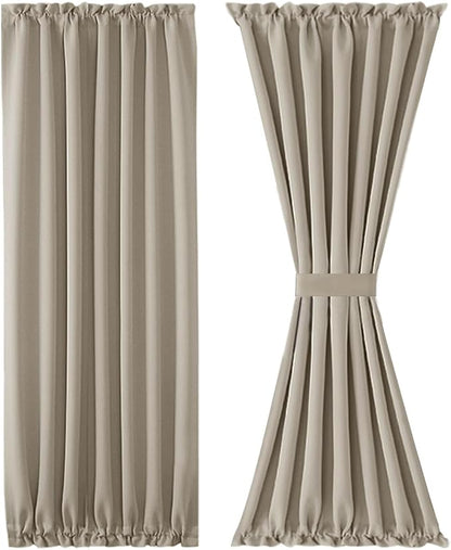 DWCN French Door Curtains – Rod Pocket Thermal Blackout Curtain - Image 7