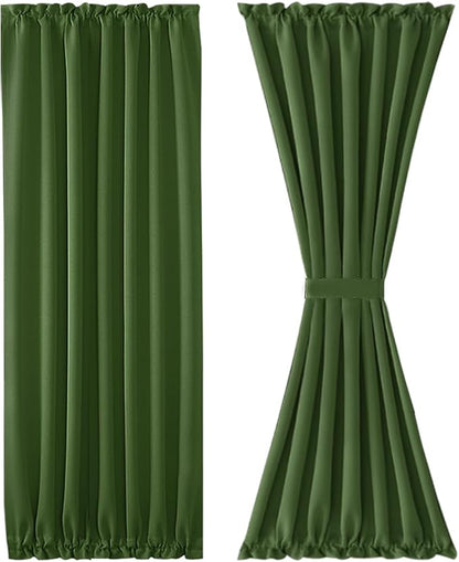 DWCN French Door Curtains – Rod Pocket Thermal Blackout Curtain - Image 7