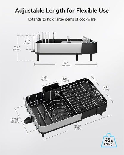 SUNLY Expandable Dish Drying Rack, Versatile Brackets - Image 8