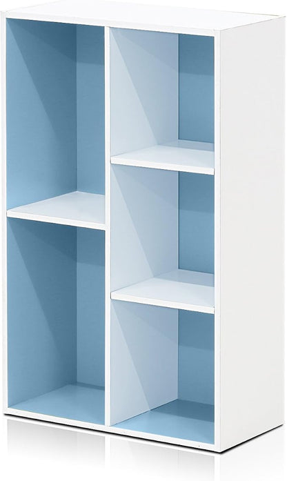 Furinno LUDER Book Shelf, 5-Cube Bookshelf, Reversible Bookcase, 9.4 x 19.5 x - Image 5