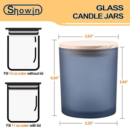 14 OZ Thick Candle Jars for Making Candles 12 Pcs, 3 Wick Empty Jars - Image 5
