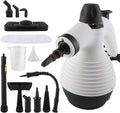 Steam Cleaner, Pressurized Handheld Mop Steam Cleaner for Home with 18 PCS Accessory & Safety Lock, Large Capacity Mop Steam for Cleaning, Car, Bathroom, Shower, Window, Grime, Grease - White