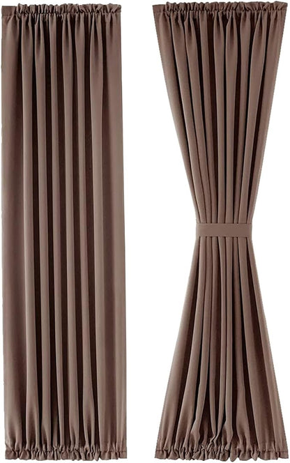 DWCN French Door Curtains – Rod Pocket Thermal Blackout Curtain - Image 7