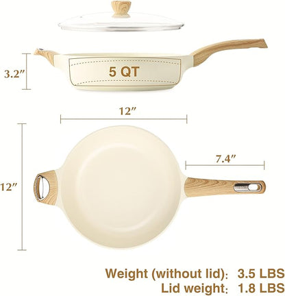 SENSARTE Ceramic Nonstick Frying Pan Skillet - Image 6