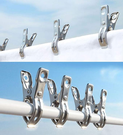 Clothes Pins 32 Pcs Metal Beach Chair Towel Clips, Heavy Duty Stainless Steel - Image 4