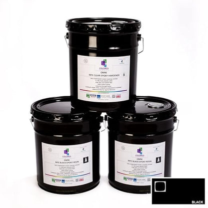 colored epoxies 15 Gallon Kit Resin and Hardener, 15 Gallon Black Epoxy by ColoredEpoxies