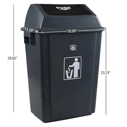 4 Packs 18 Gallon Large Commercial Trash Can, Kitchen Waste Bin - Image 2
