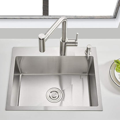 25x18 Inch Kitchen Sink Drop in, Premium T-304 Grade Stainless Steel Sink - Image 2
