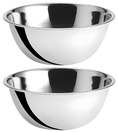 OCS Parts 8 Quart Mixing Bowls | Set of 2 | 13.25-Inch Stainless Steel by OCSParts