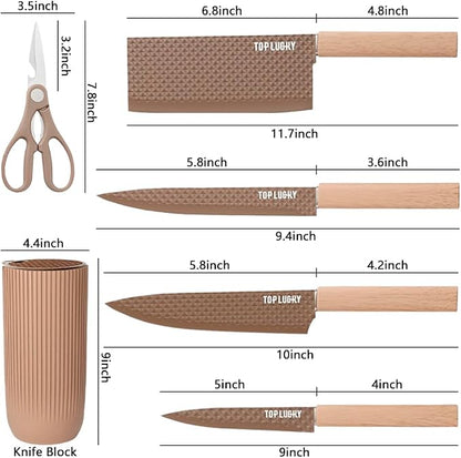 Knife Set, Wiztoynia 6-Piece Coffee Kitchen Knife Set - Image 6