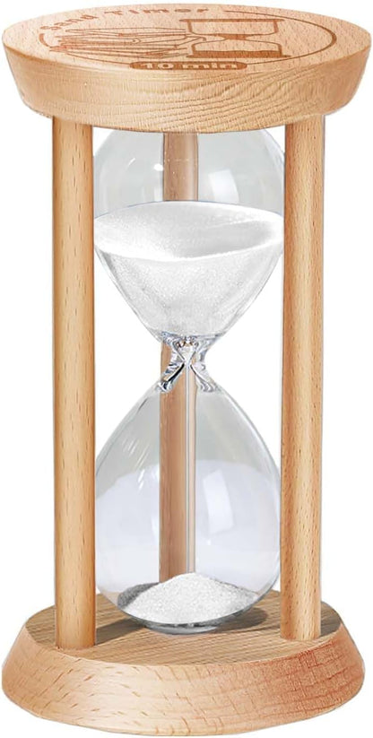 2 Minute Sand Timer Hourglass, 2 Min Wooden Sand Clock, Two Minute Wood Hour by Kwiwis