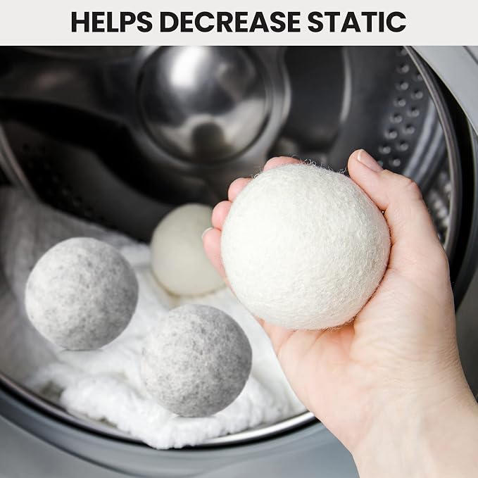 Roowest 32 Pieces Wool Dryer Balls Set 30 Reusable Wool Balls - Image 6