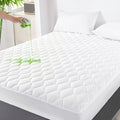 GRT King Mattress Protector Waterproof, Rayon from Bamboo, Cooling Quilted Fitted Mattress Pad, Noiseless Waterproof Mattress Cover, fits up to 21" Deep, Dust Proof White