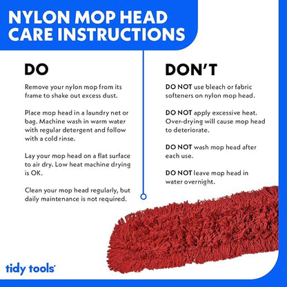 Commercial Dust Mop Replacement Head – 36 x 5 in. Cotton Nylon Reusable Mop - Image 5